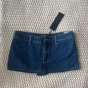 Lioness Dark Blue Denim Skirt